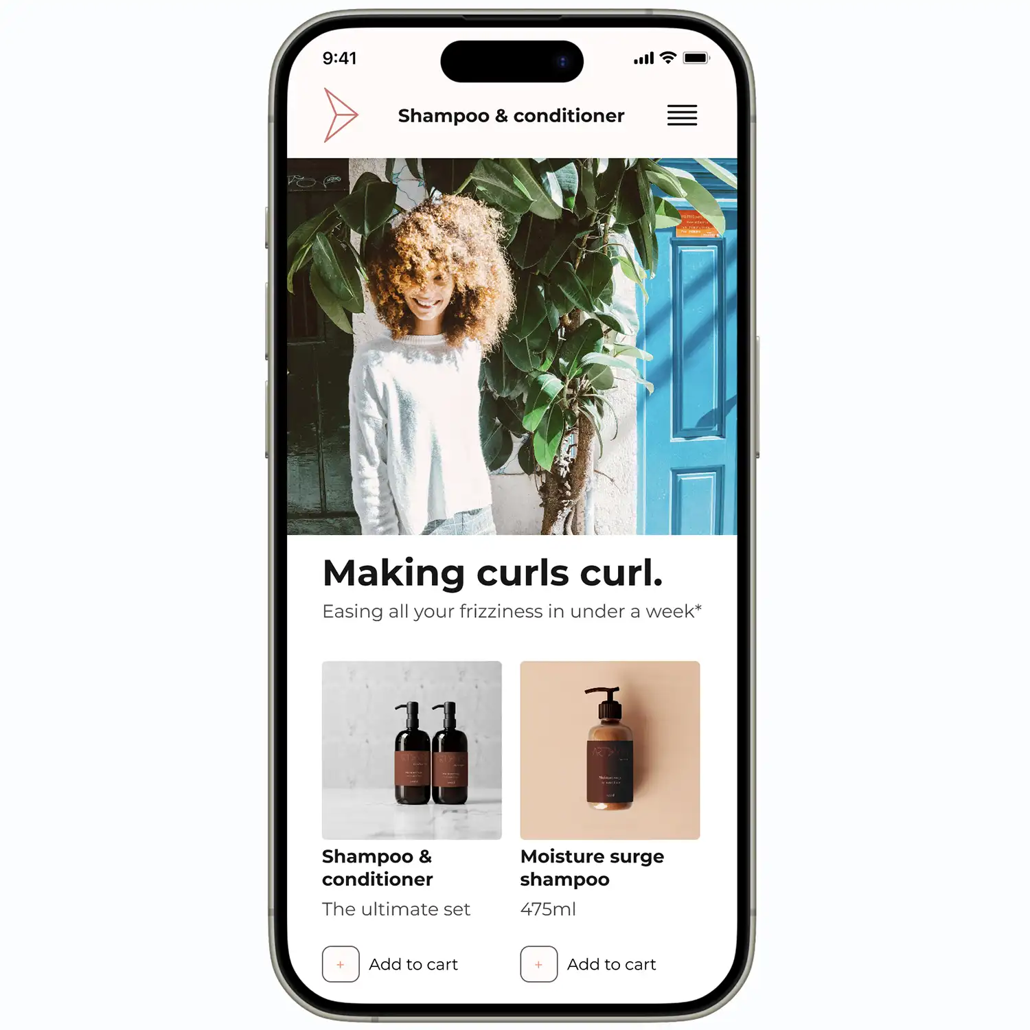 Mobile-first website design Ux/UI design for mobile-first hair care business